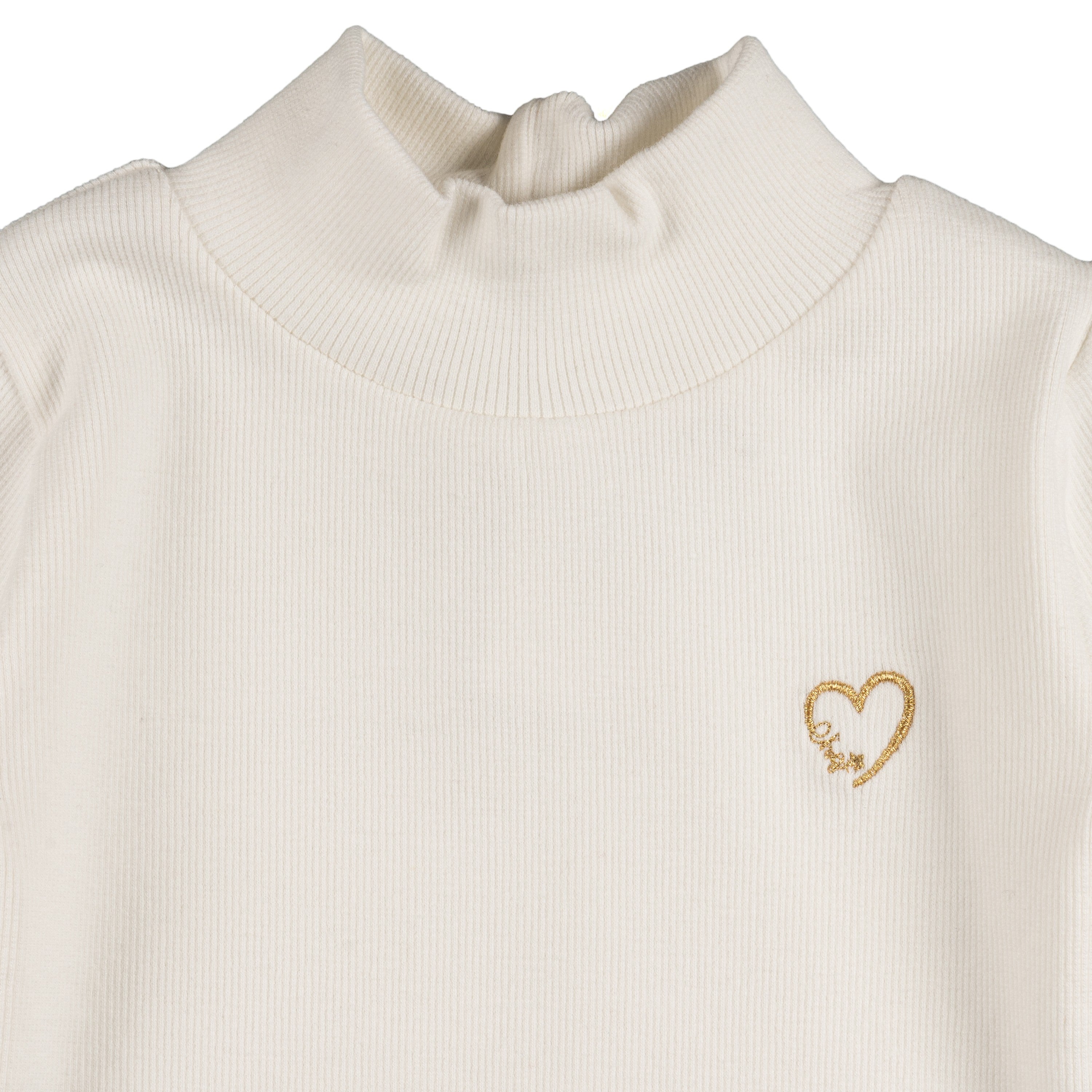 Camiseta de niña color crudo cuello alto Outlet