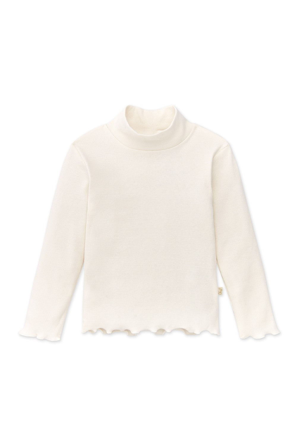 vista frontal camiseta básica niña crudo