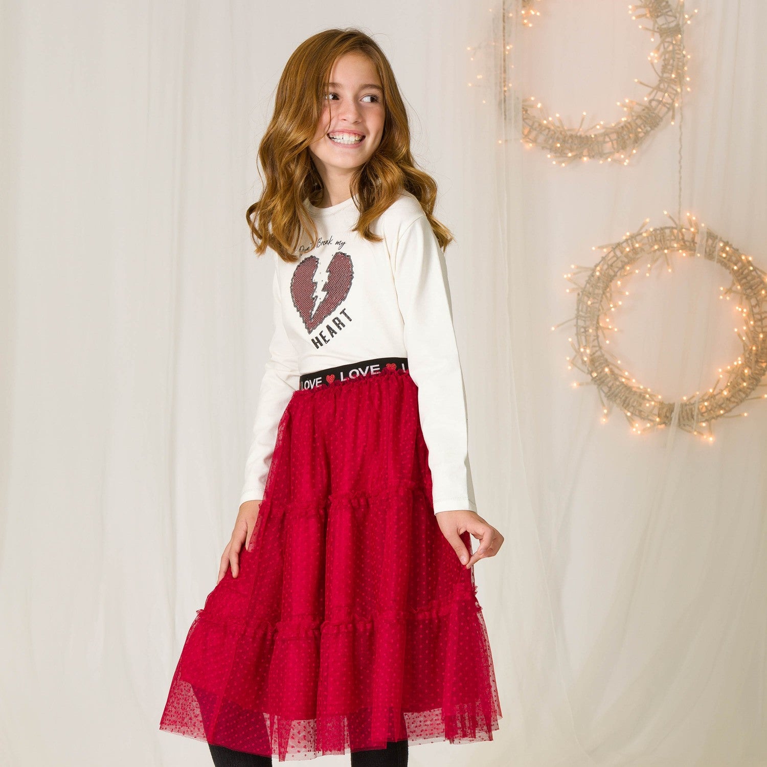 Camiseta de niña color crudo Outlet