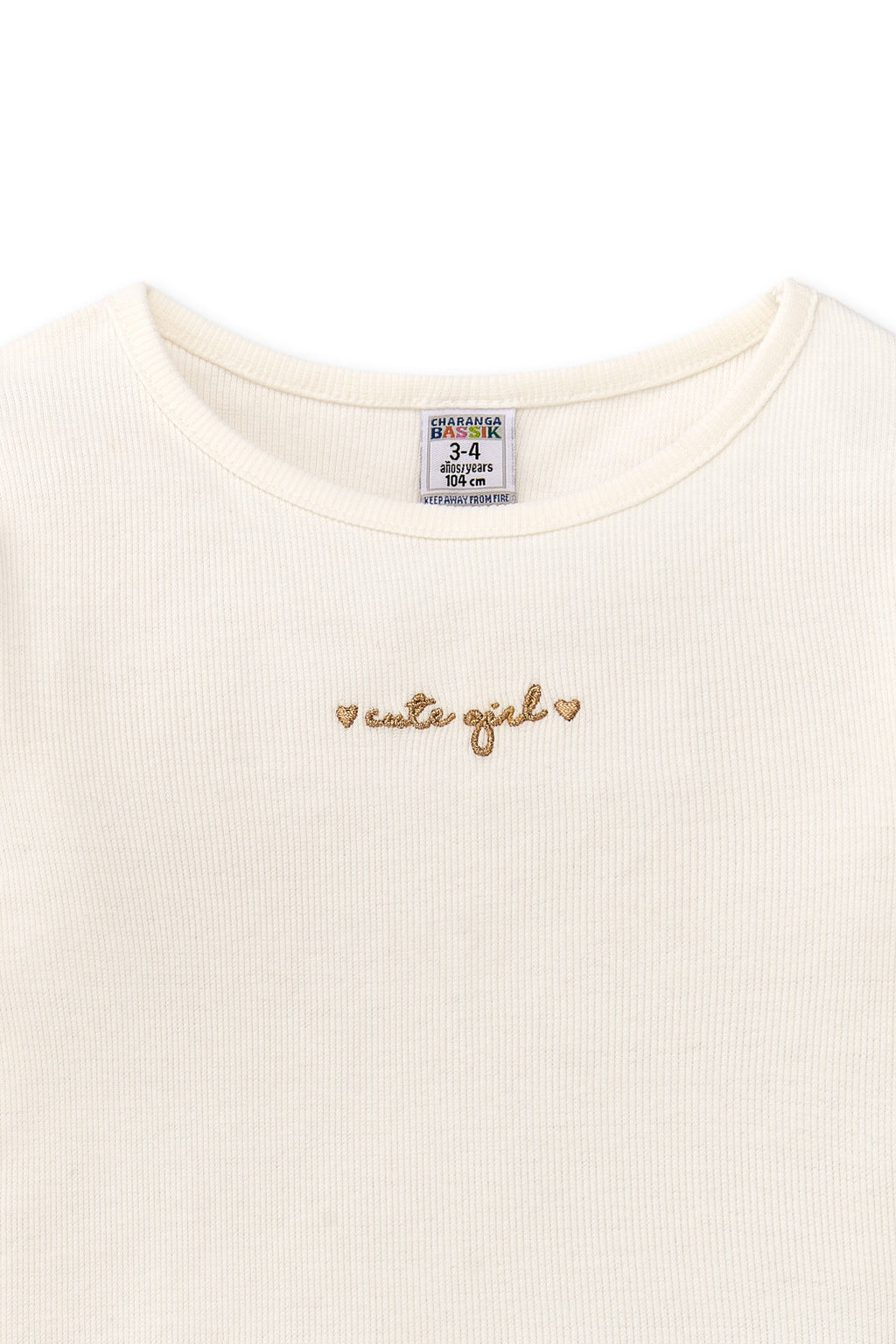 Camiseta de niña en color crudo cute girls Charanga