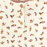 Girl's long-sleeved flower print t-shirt