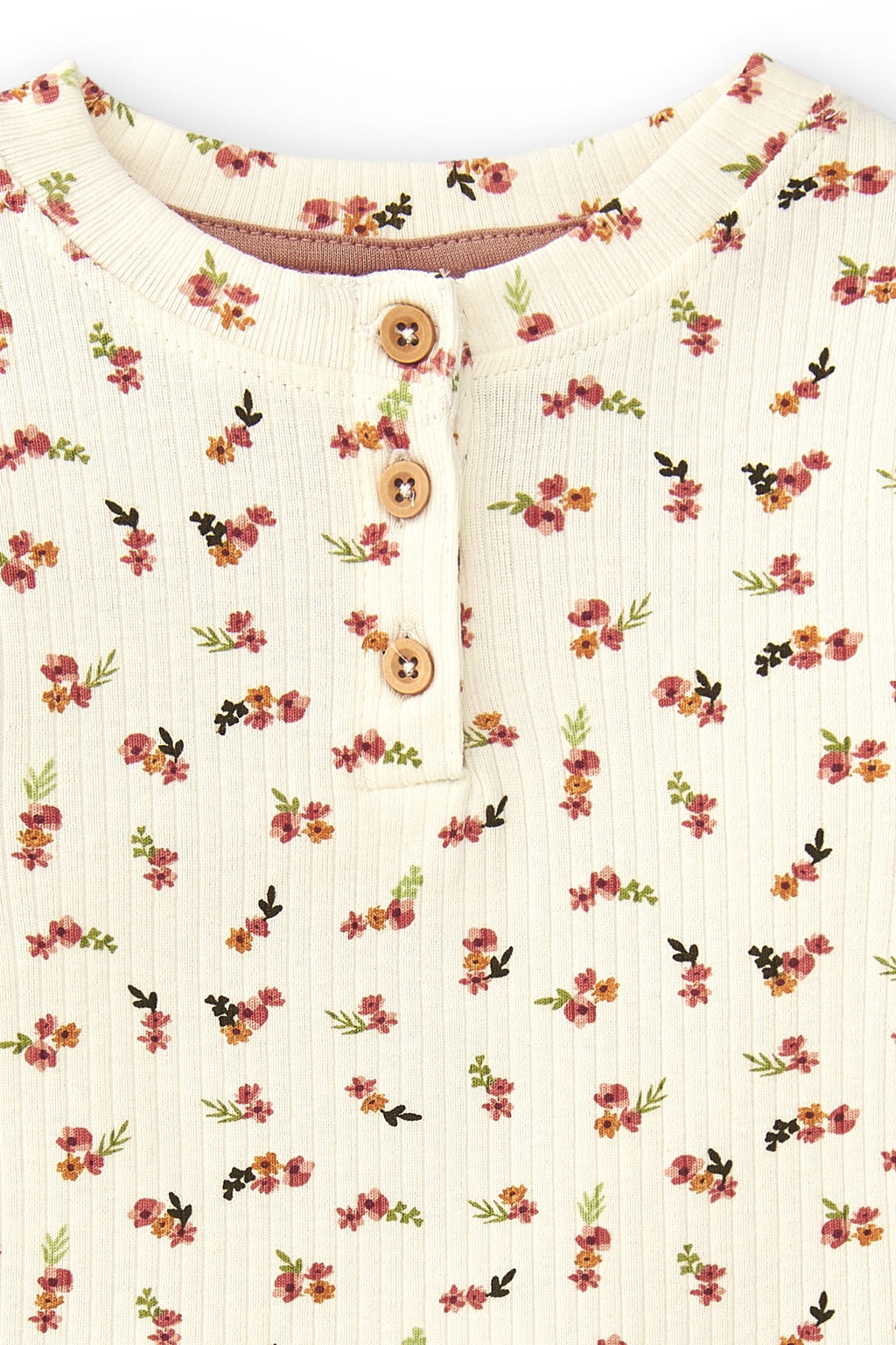 Camiseta de niña de manga larga estampado flores Outlet