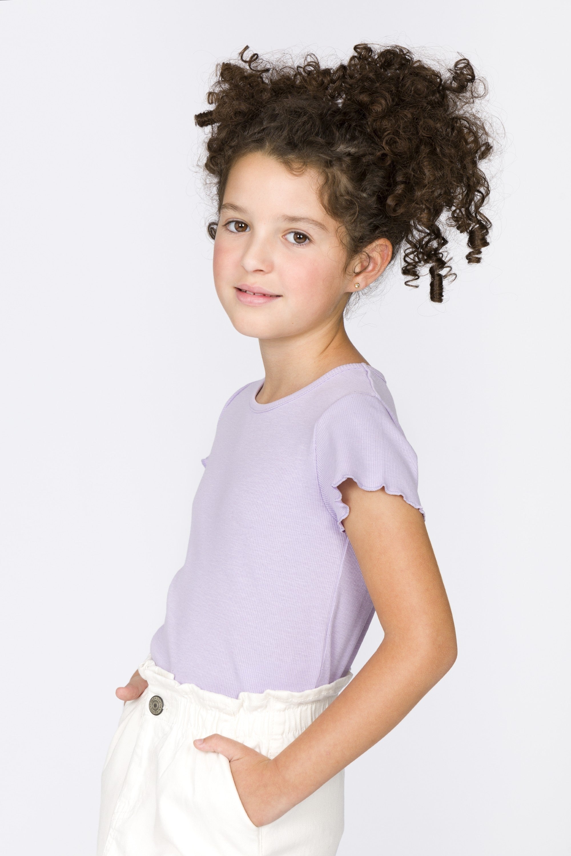 Camiseta de niña morado VERANO/Charanga
