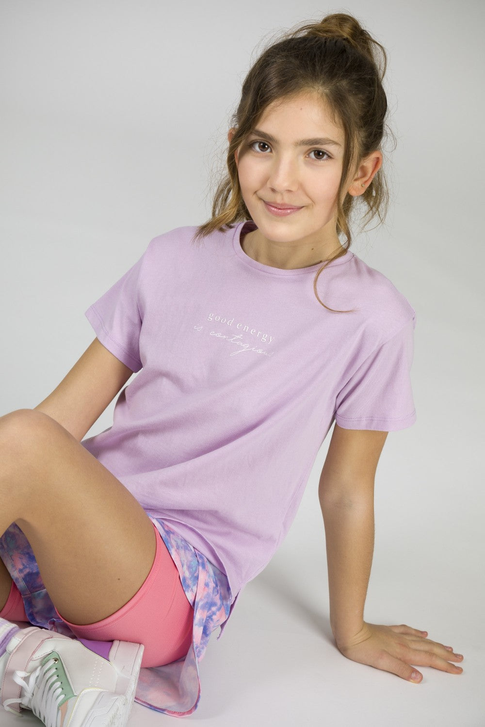 Camiseta de niña morado VERANO/Charanga