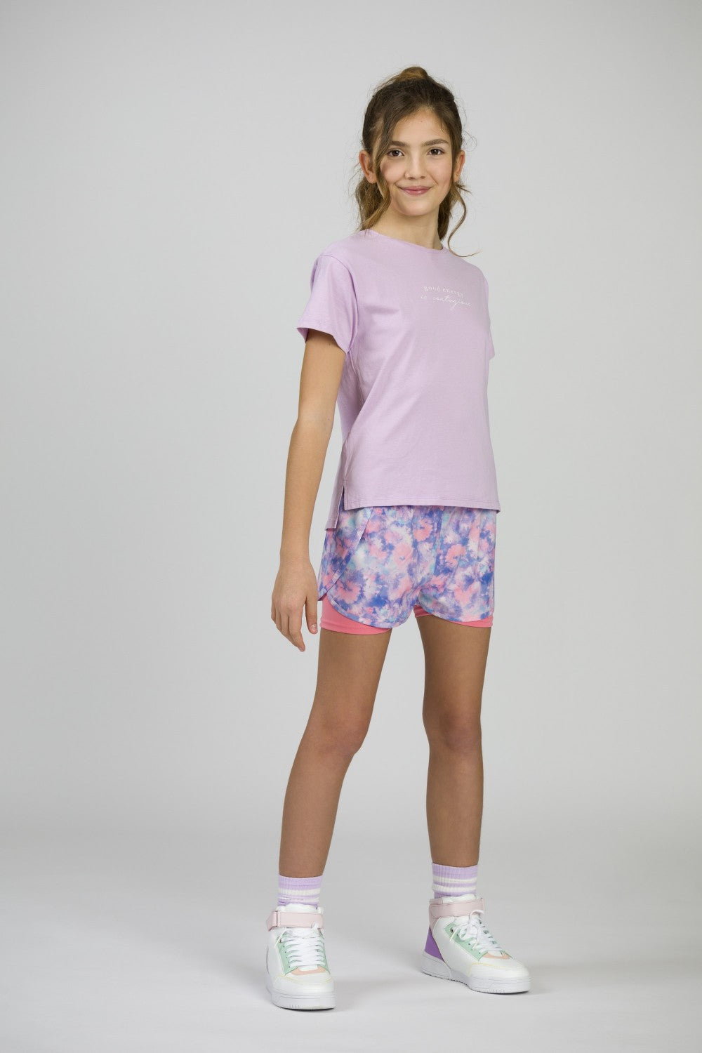 Camiseta de niña morado VERANO/Charanga