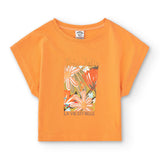 Camiseta de niña naranja