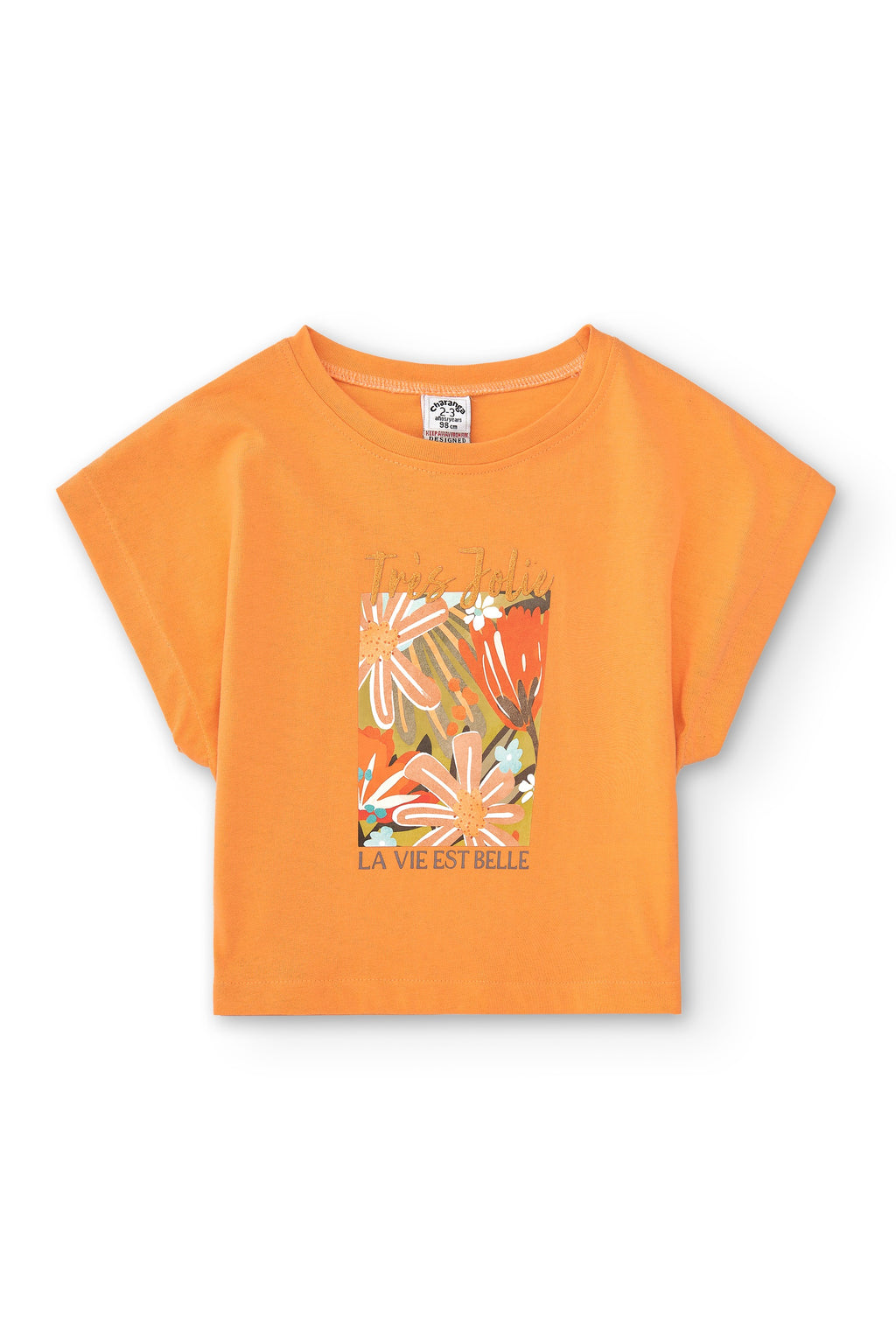 Camiseta de niña naranja VERANO/Outlet