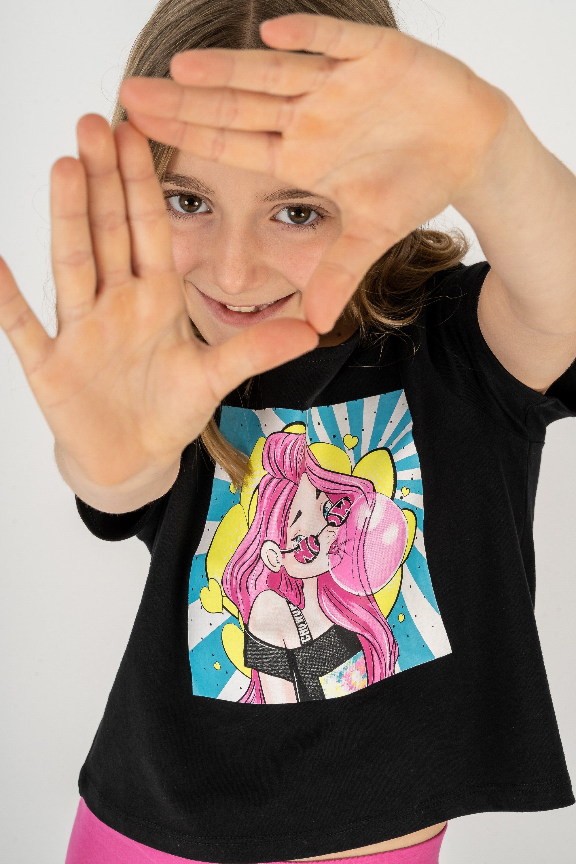 Camiseta de niña negro VERANO/Outlet