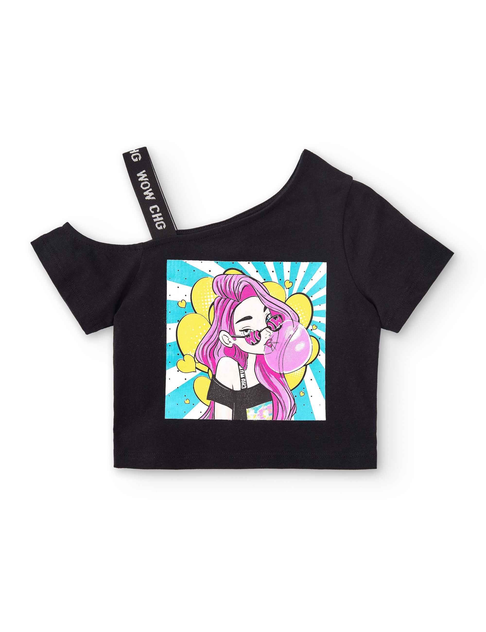 Camiseta de niña negro VERANO/Outlet