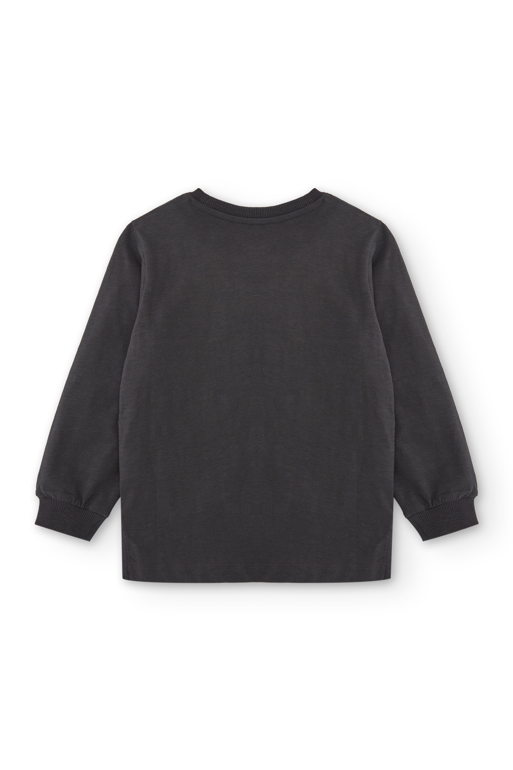 Camiseta de niño antracita esqueletos Charanga