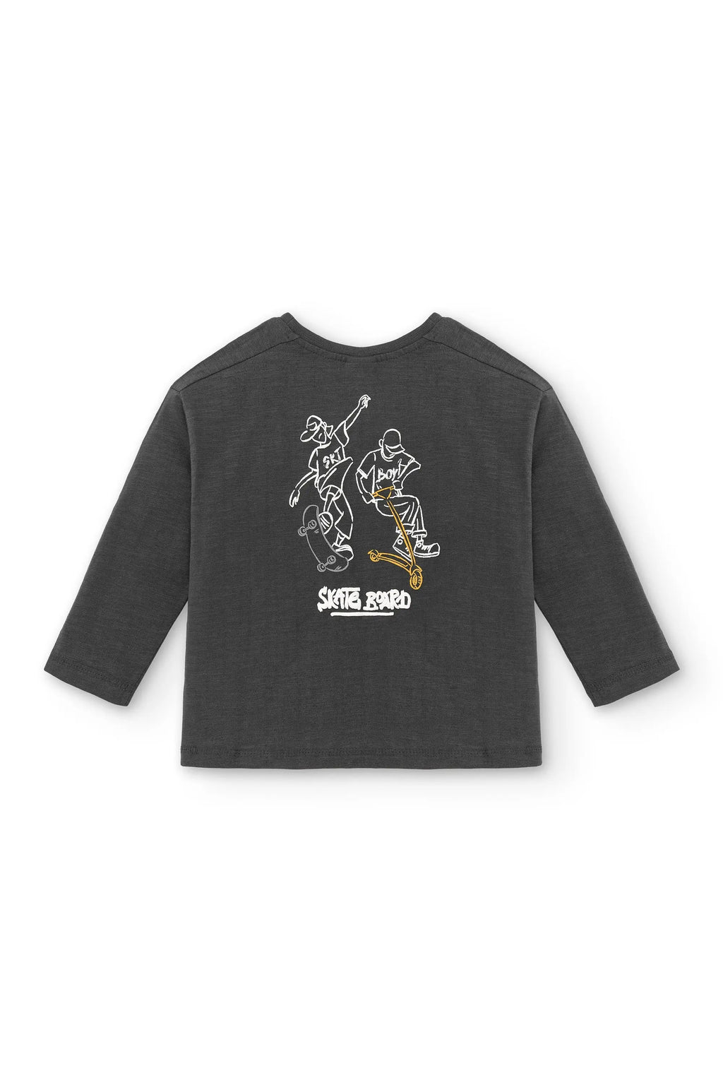 Camiseta de niño en color antracita skate Charanga