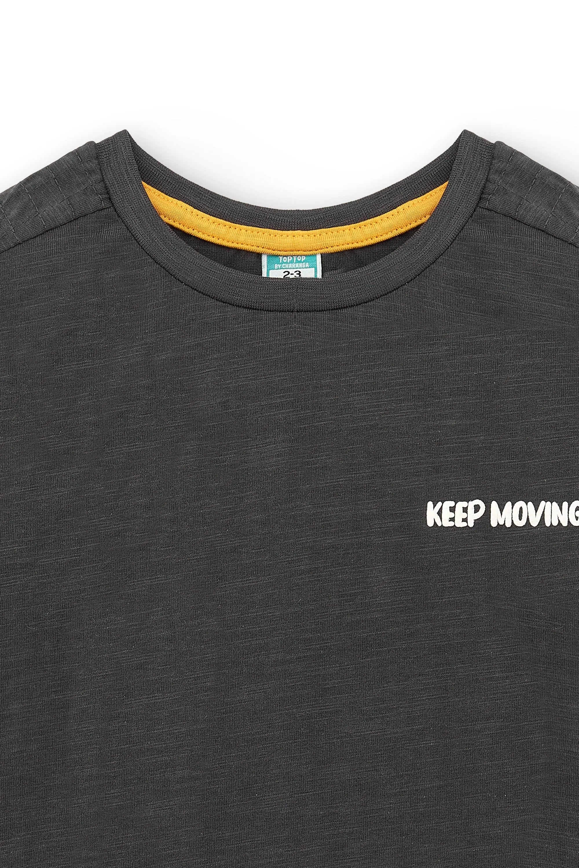 Camiseta de niño en color antracita skate Charanga