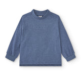 Camiseta de niño azul algodón