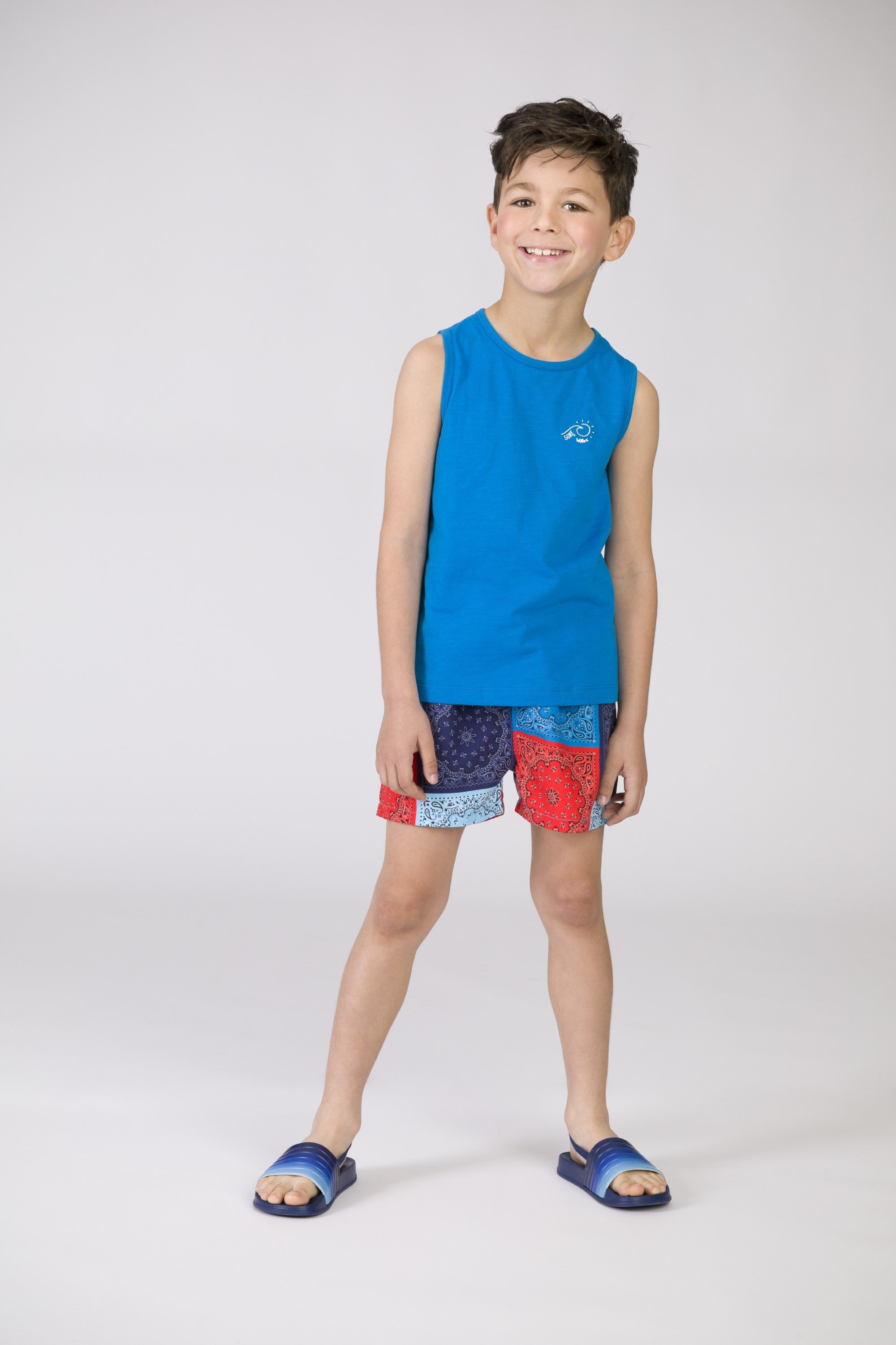 Camiseta de niño azulon VERANO/Charanga