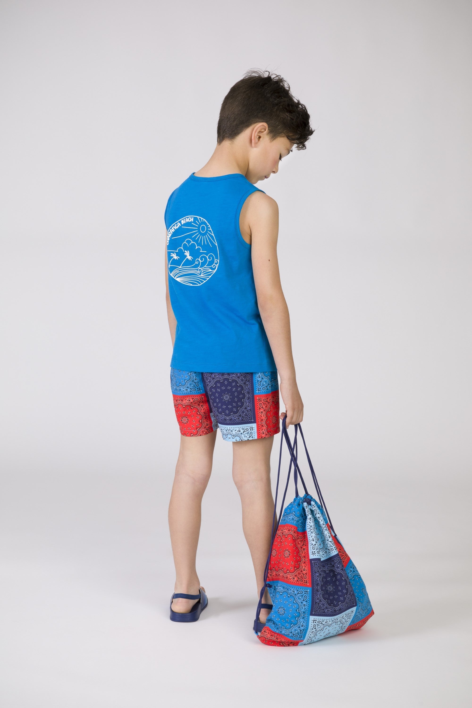 Camiseta de niño azulon VERANO/Charanga