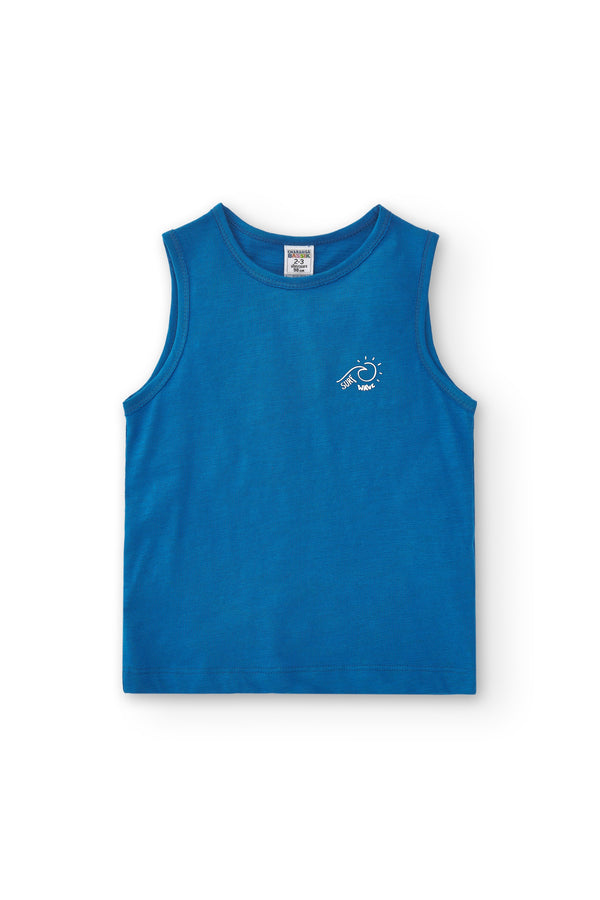 Camiseta sin mangas de niño azul Surf Wave