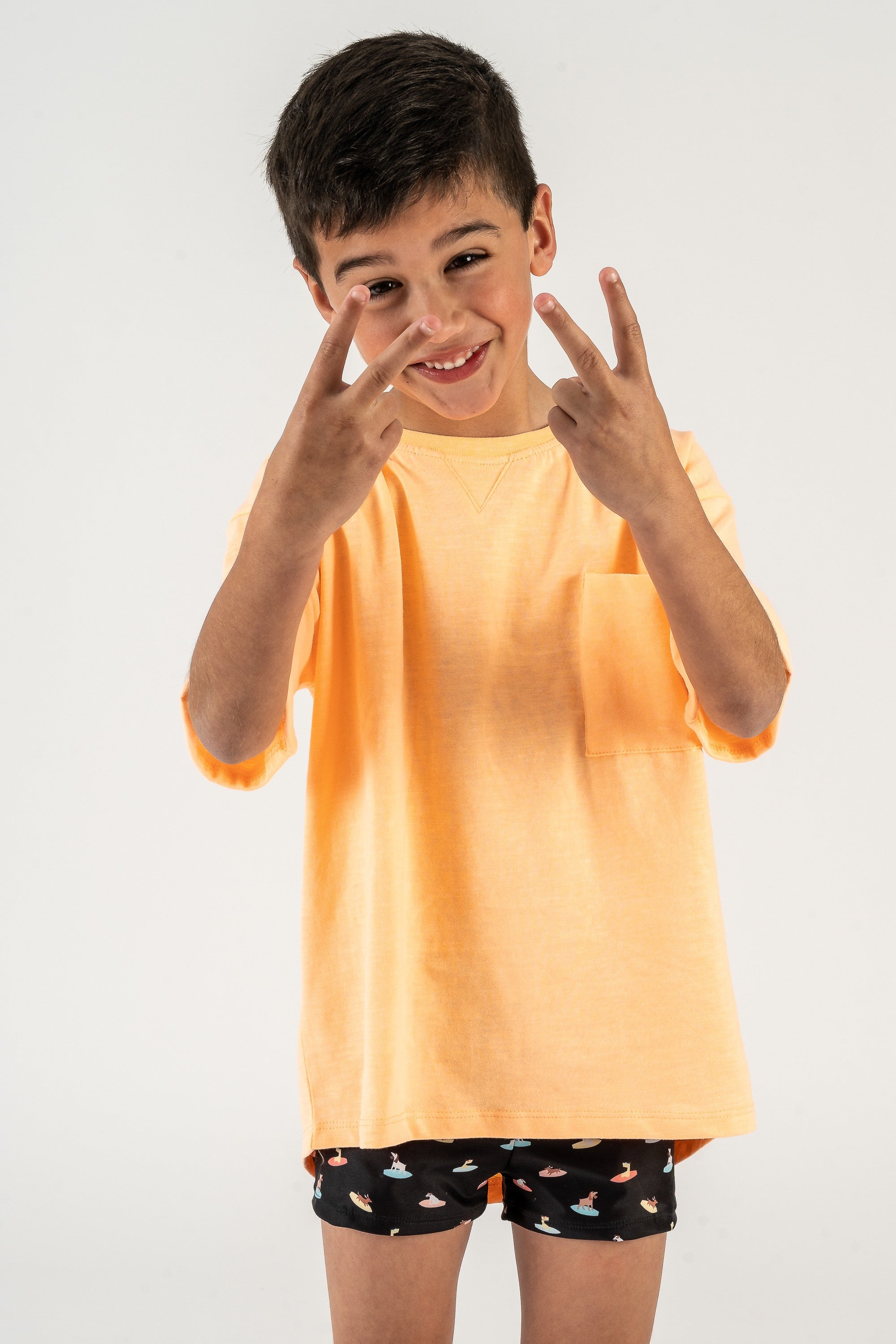 Camiseta de niño coral VERANO/Charanga