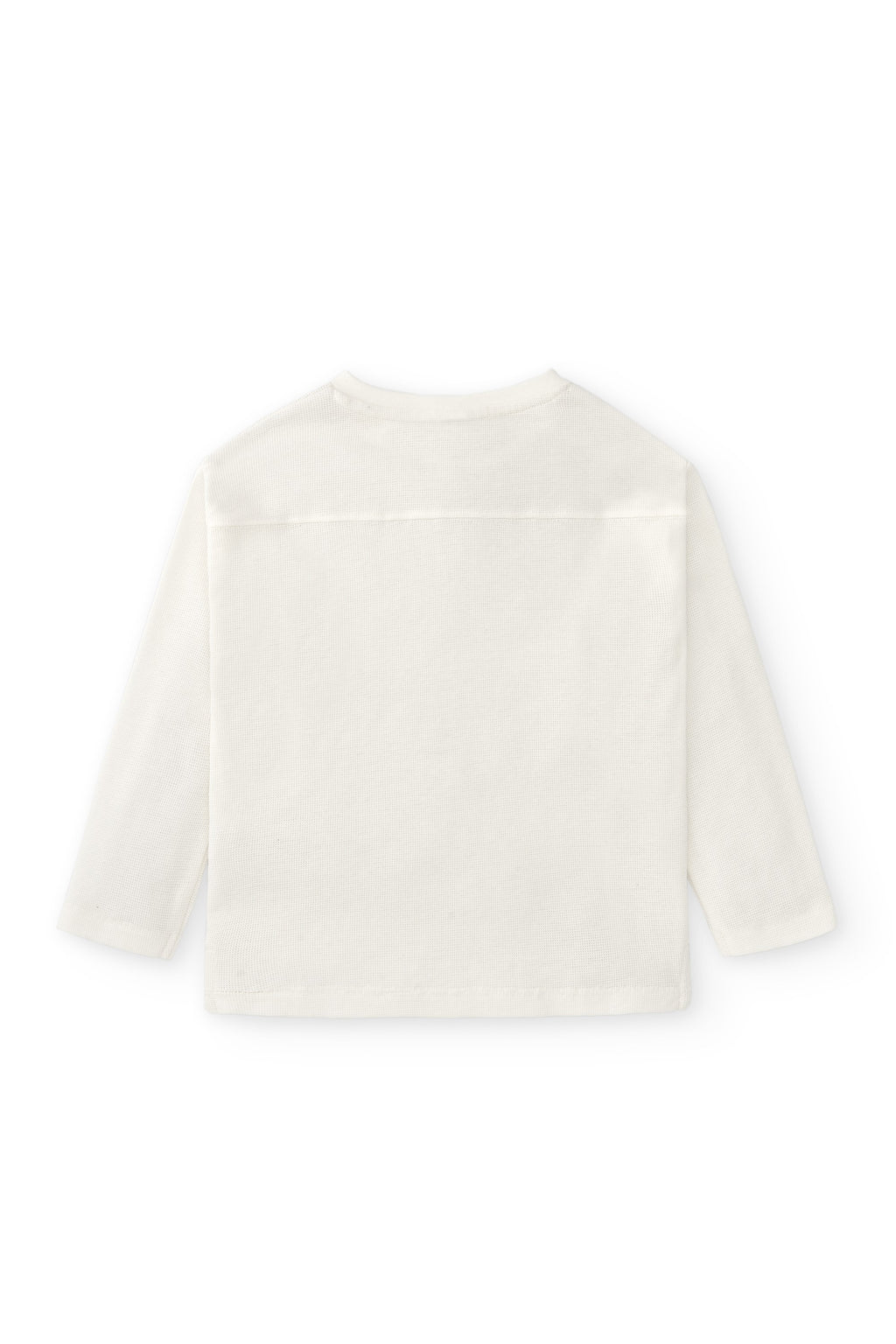 Camiseta de niño color crudo algodón botones Outlet