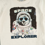Camiseta de niño color crudo Space