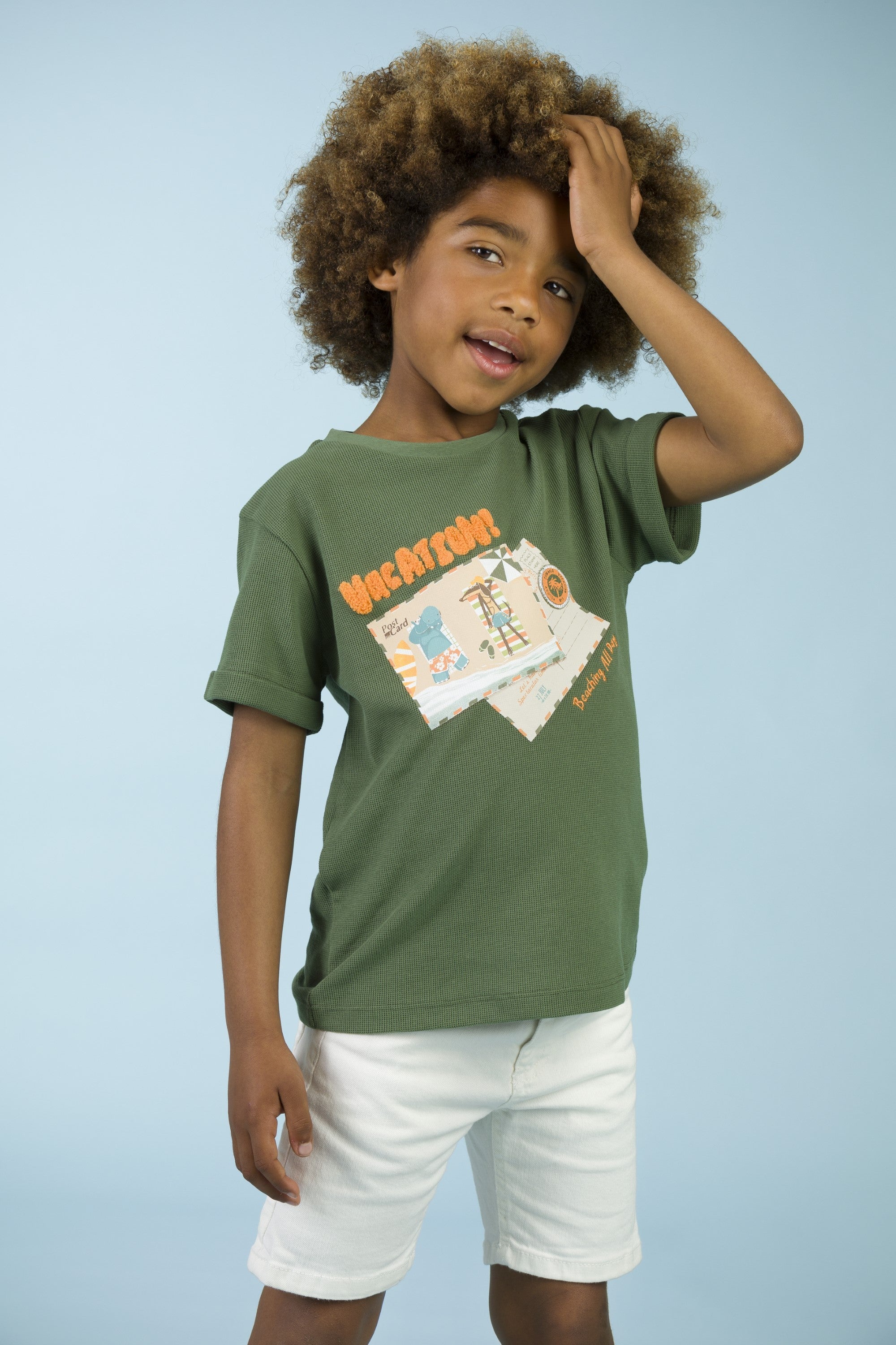 Camiseta de niño kaki VERANO/Outlet