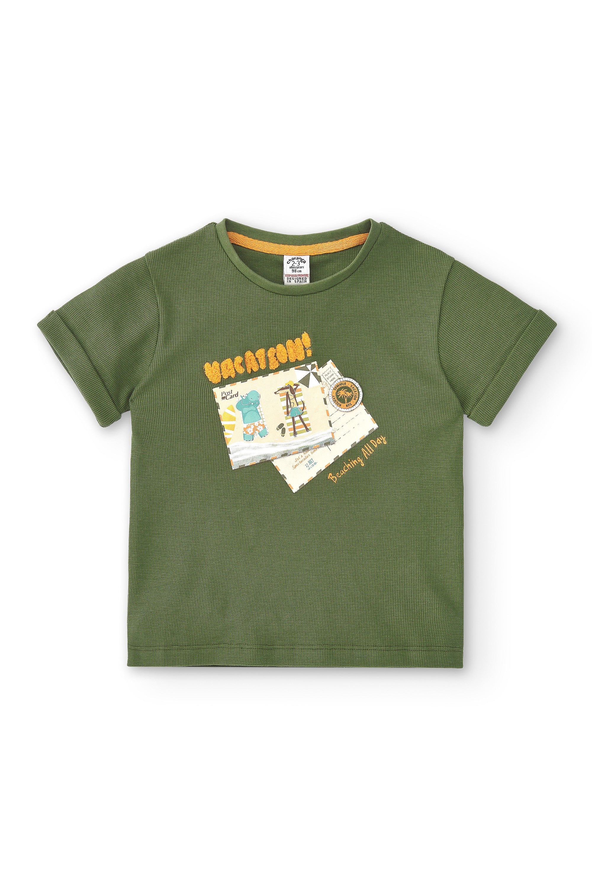 Camiseta de niño kaki VERANO/Outlet