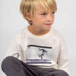Camiseta de niño multicolor orgánica Outlet