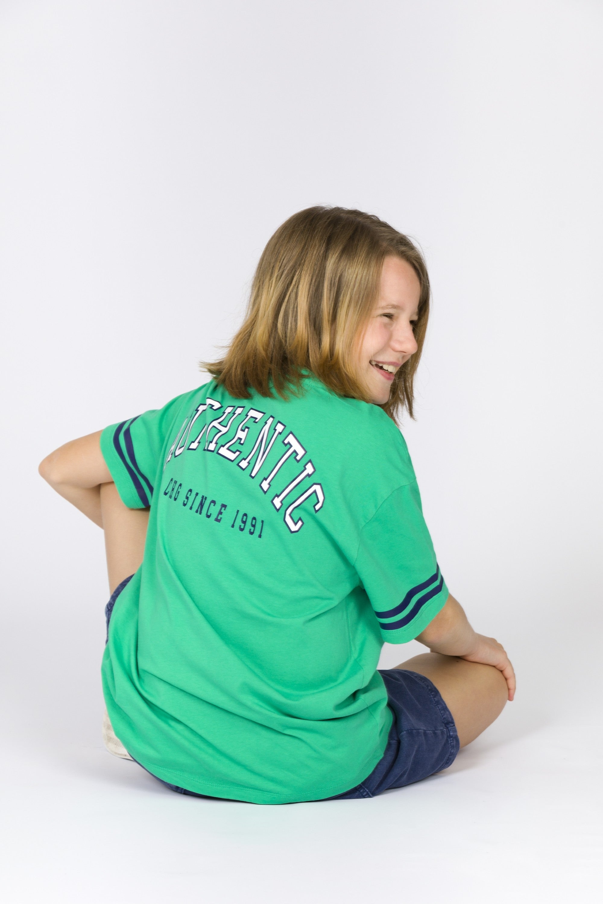 Camiseta de niño verde VERANO/Charanga