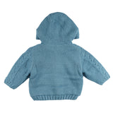 Cárdigan de bebé azul borreguito