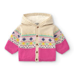 Cárdigan de bebé multicolor con capucha Outlet