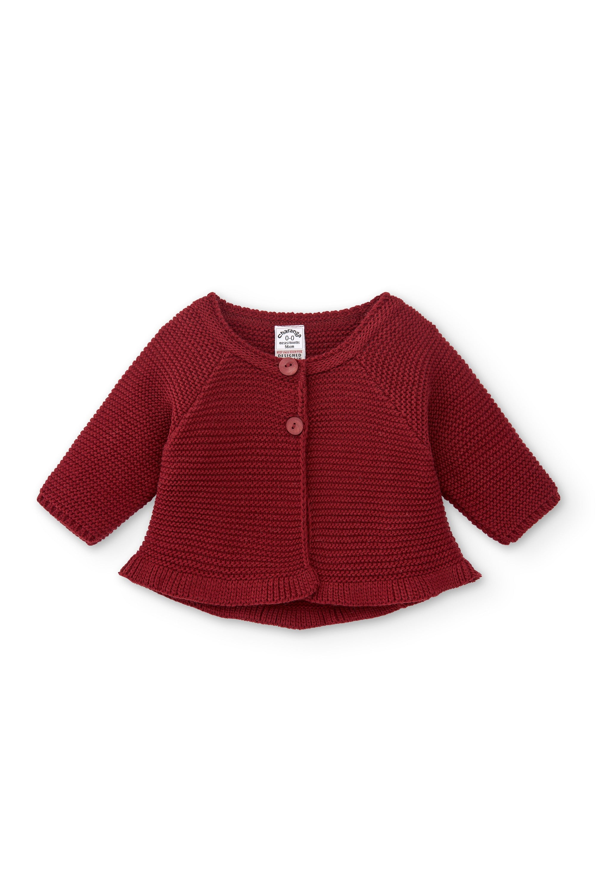 Cárdigan de recién nacido en color ciruela Outlet