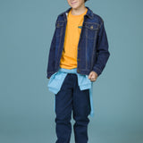 Boy's denim jacket with pockets