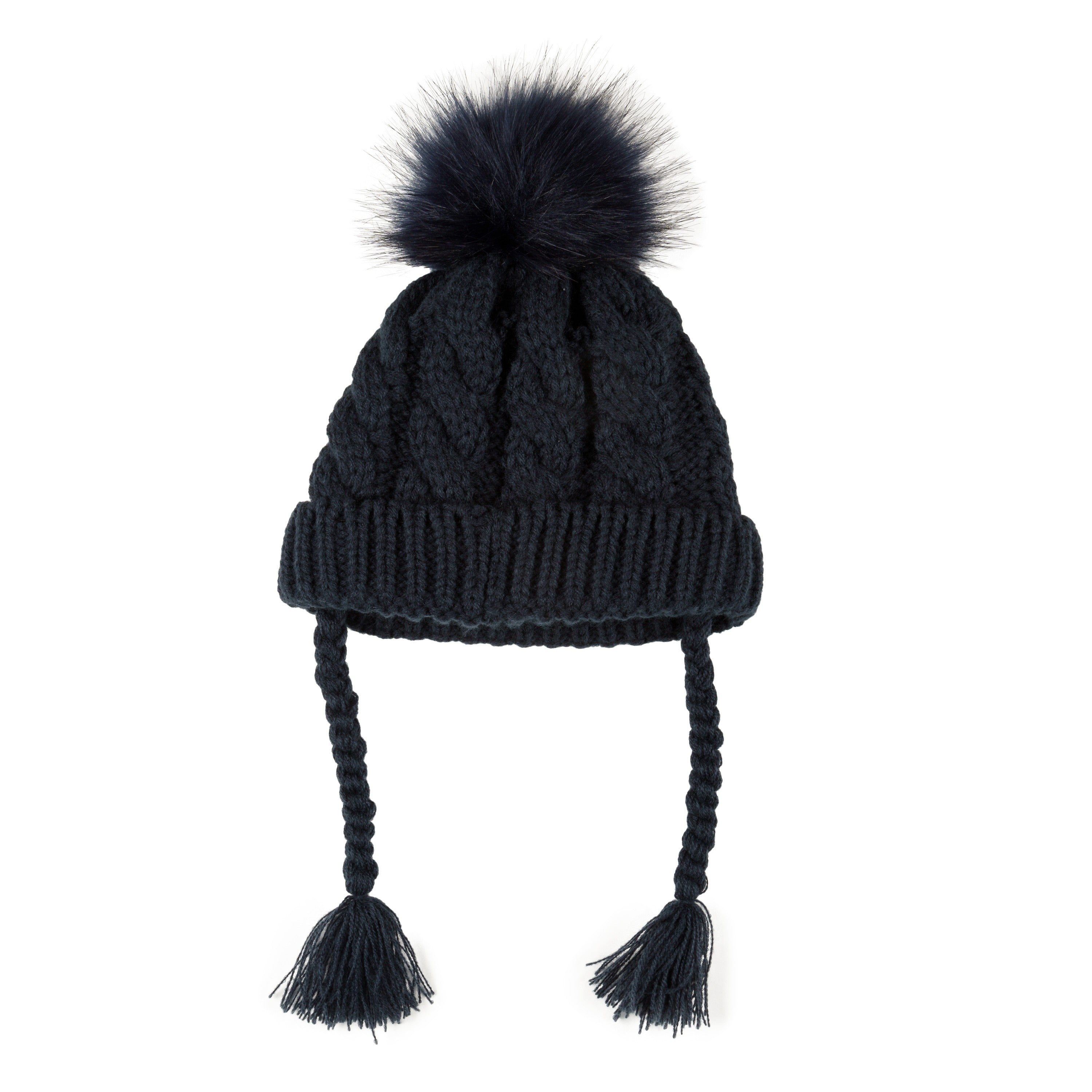 Gorro de recién nacido marino con pompón Outlet