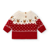Christmas style multicolored newborn sweater