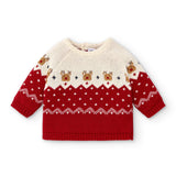 Christmas style multicolored newborn sweater