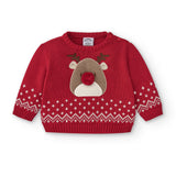 Reindeer red newborn sweater