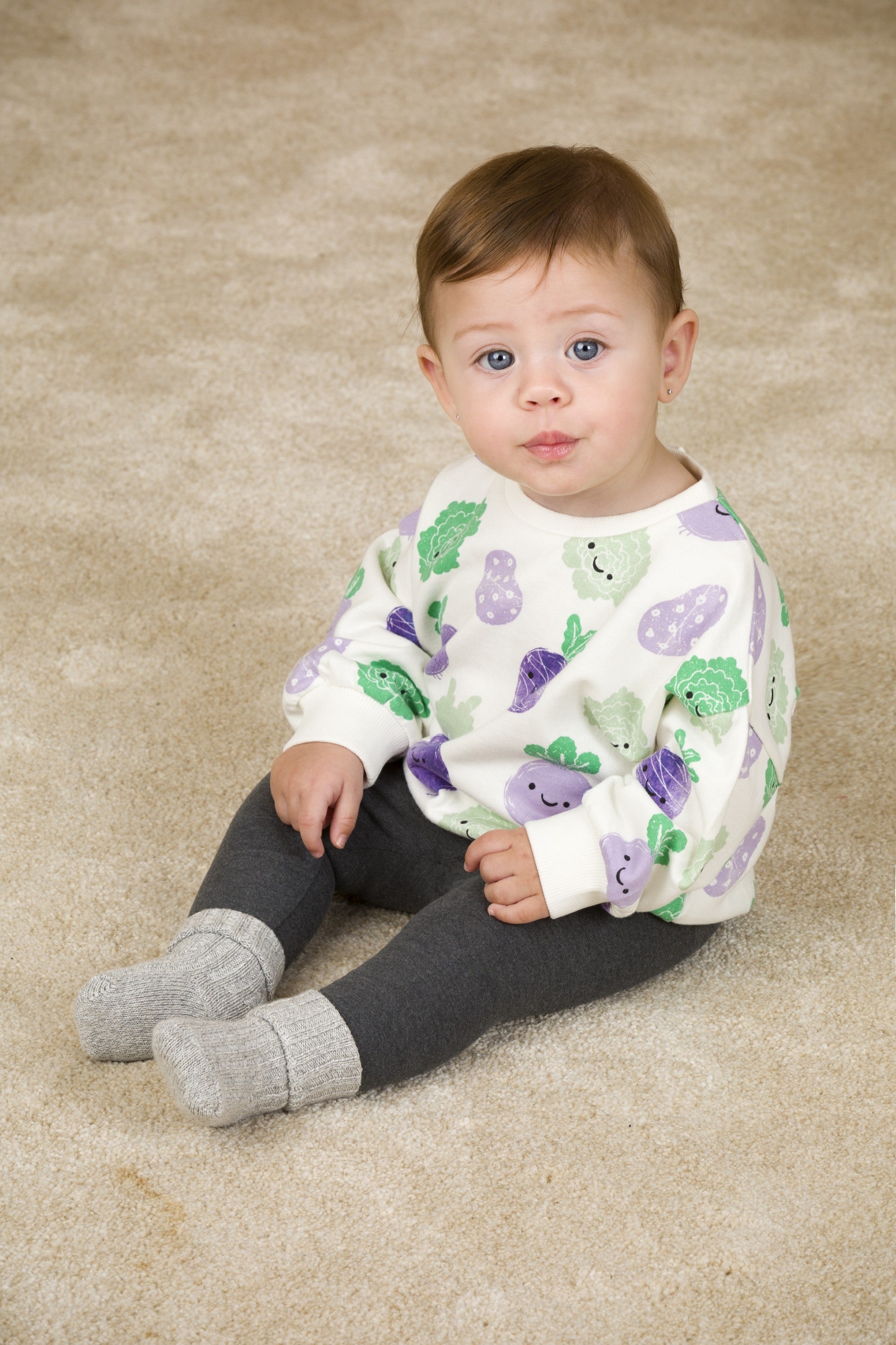 Legging de bebé antracita básico Charanga