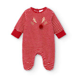 Pack of newborn red Christmas rompers