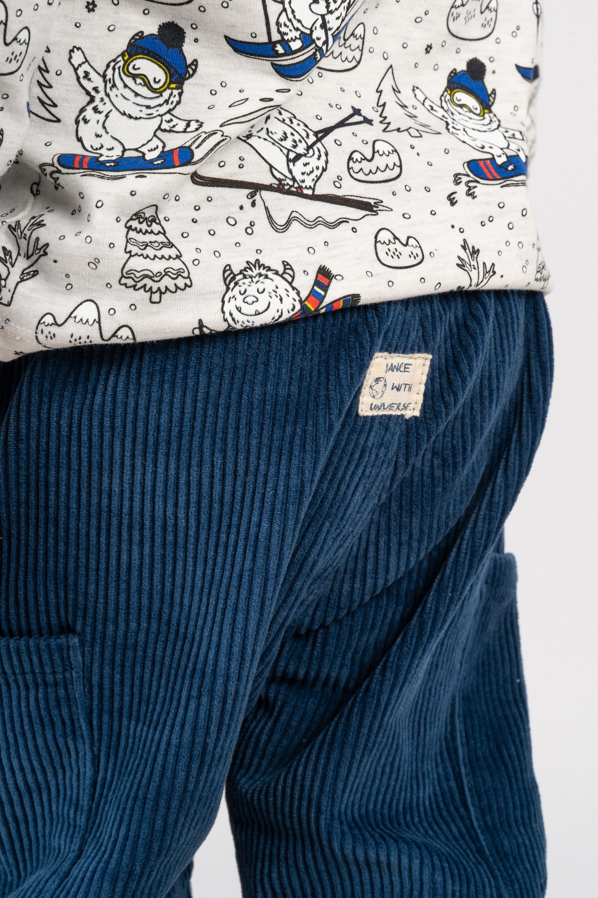 Pantalón de bebé azul pana Charanga