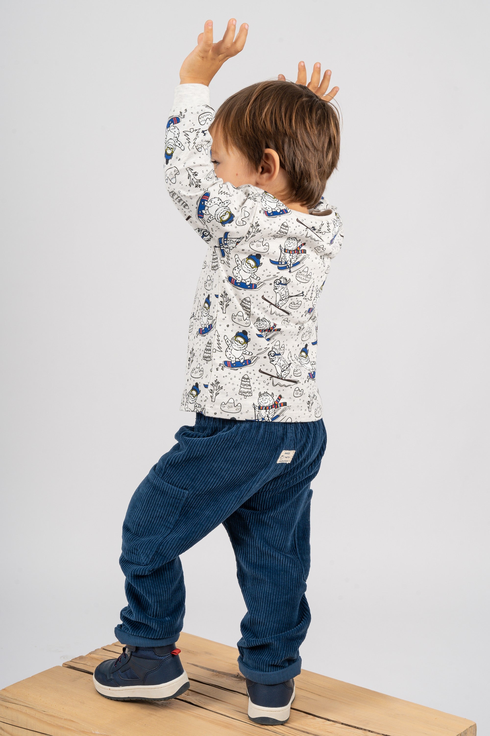 Pantalón de bebé azul pana Charanga