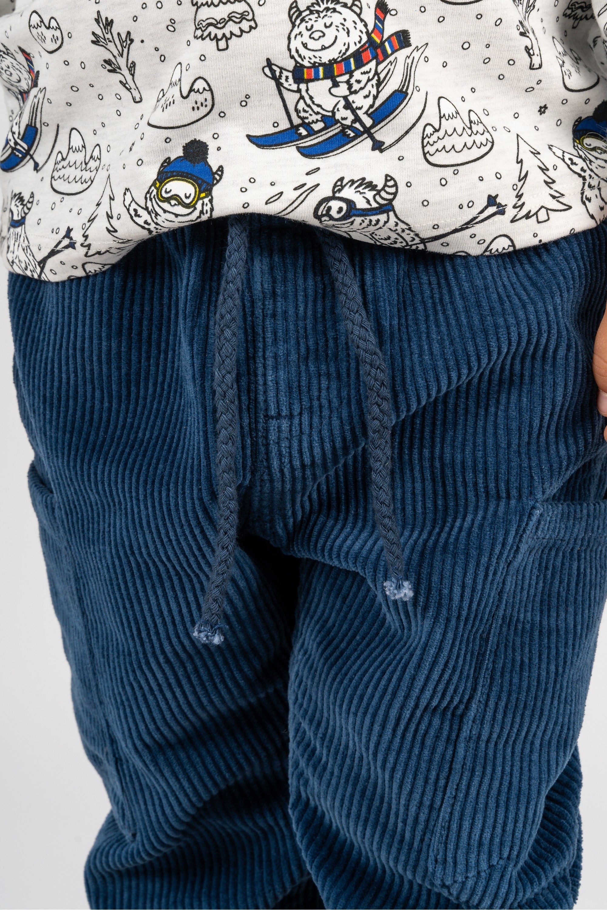 Pantalón de bebé azul pana Charanga