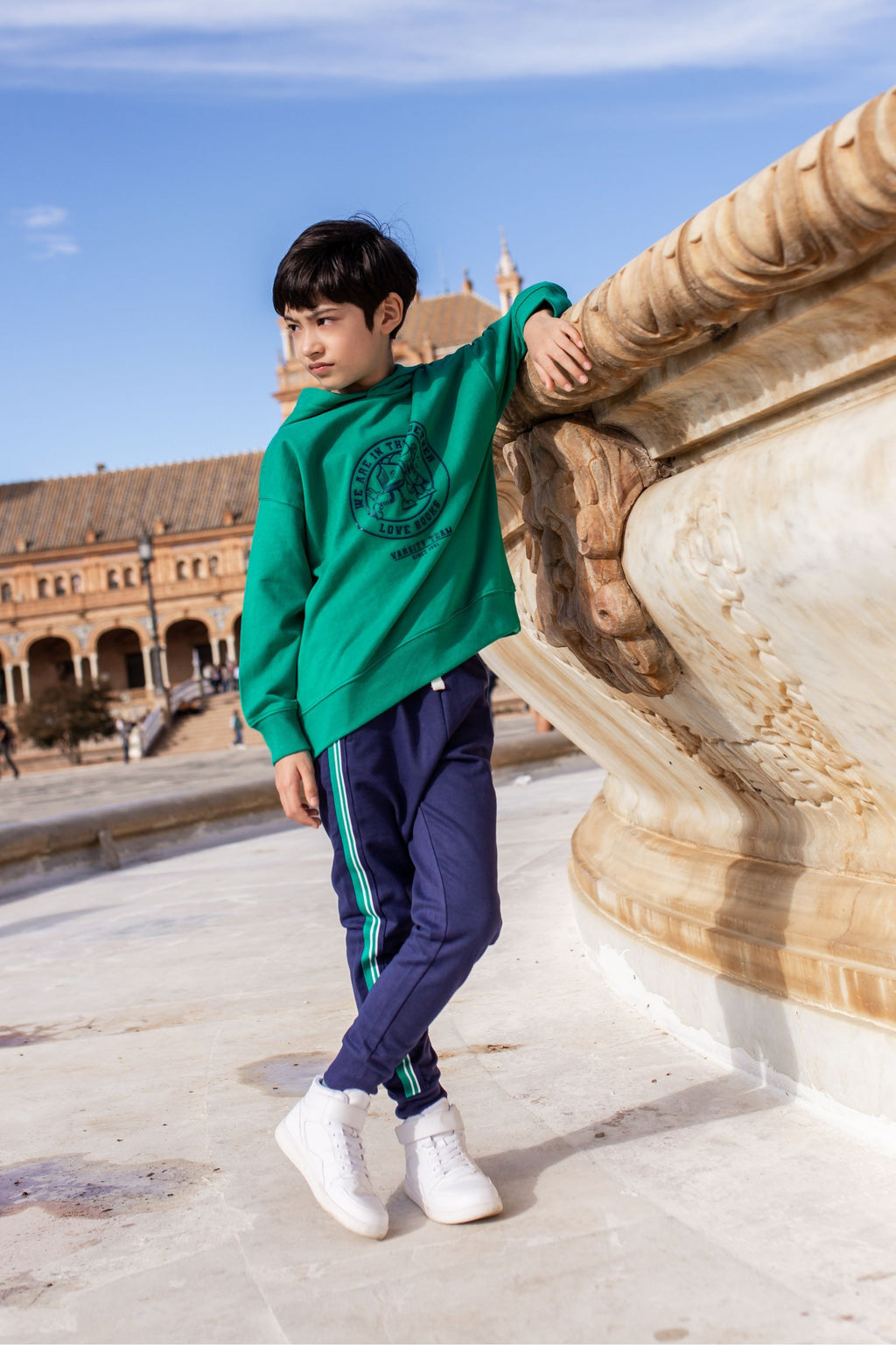 Pantalón de Felpa de niño marino Charanga