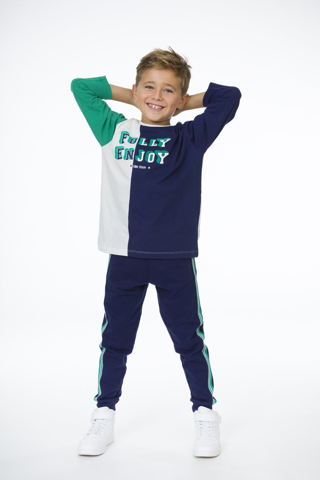 Pantalón de Felpa de niño marino Charanga