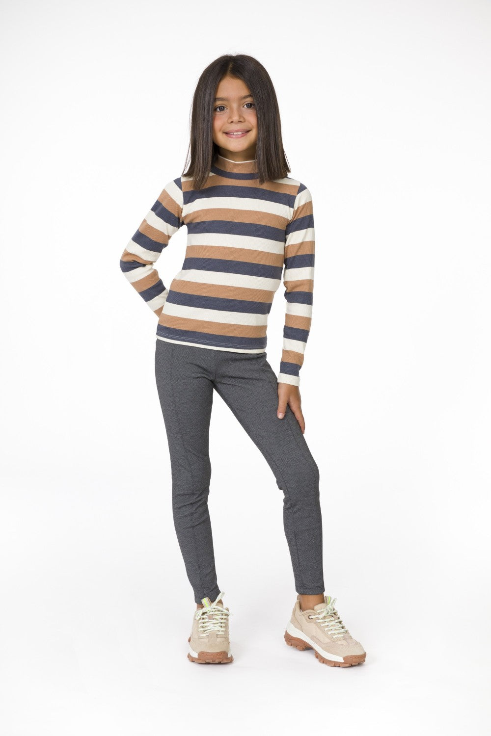 Pantalón de niña color gris y antracita Charanga