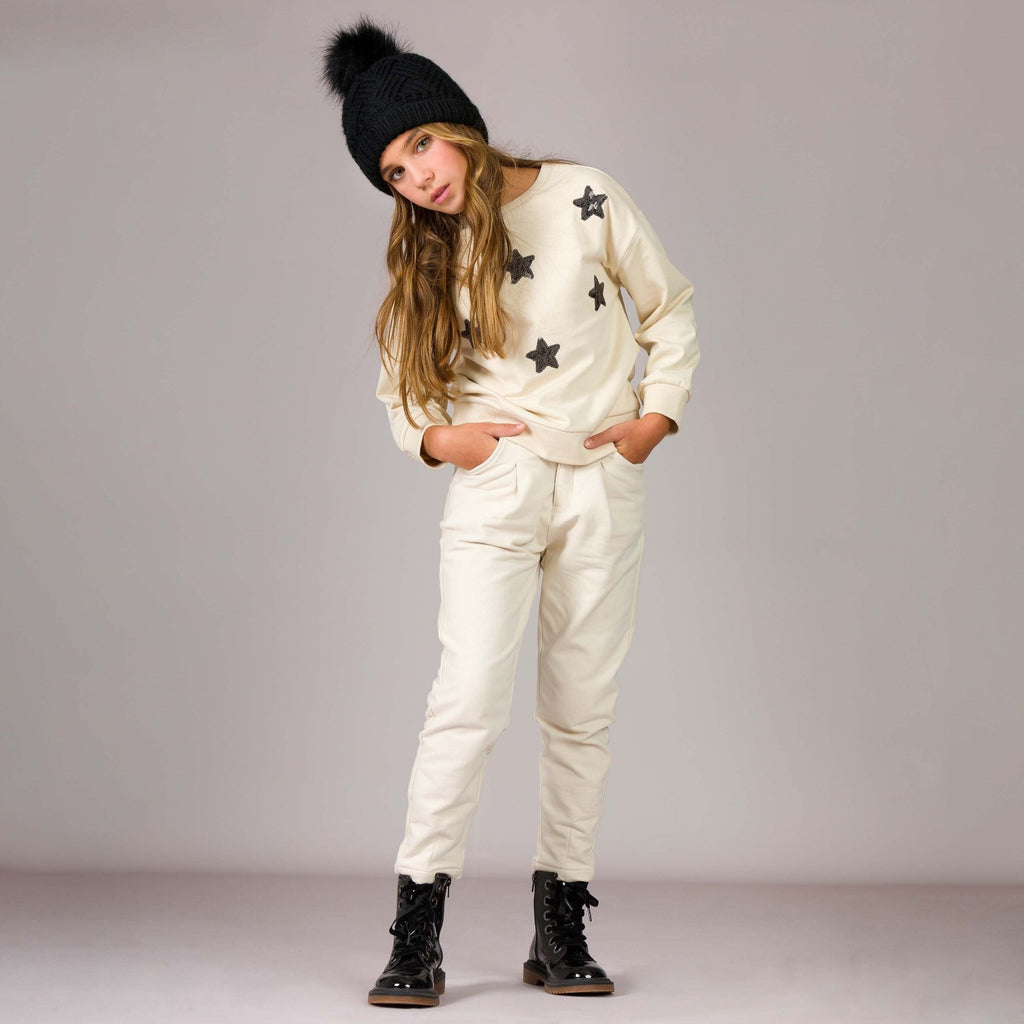 Pantalón de niña color piedra Outlet