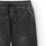 Boy's black drawstring pants