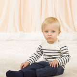 Navy newborn pants with buttons