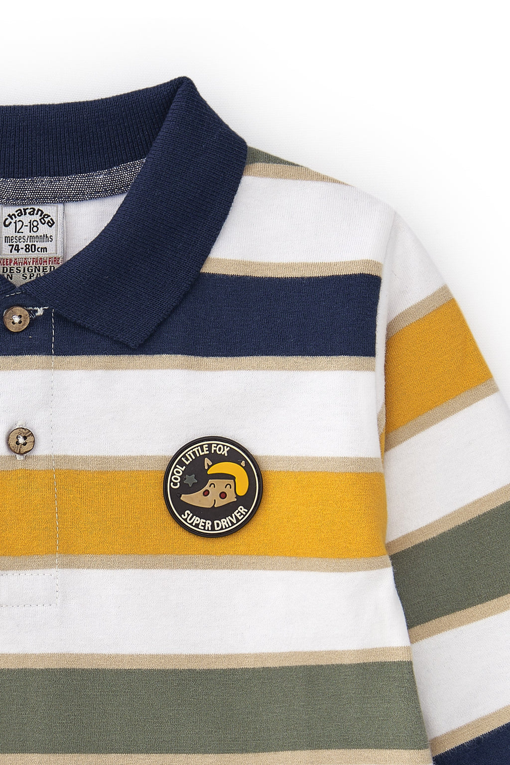 Polo de bebé a rayas Charanga