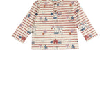 Red striped baby polo