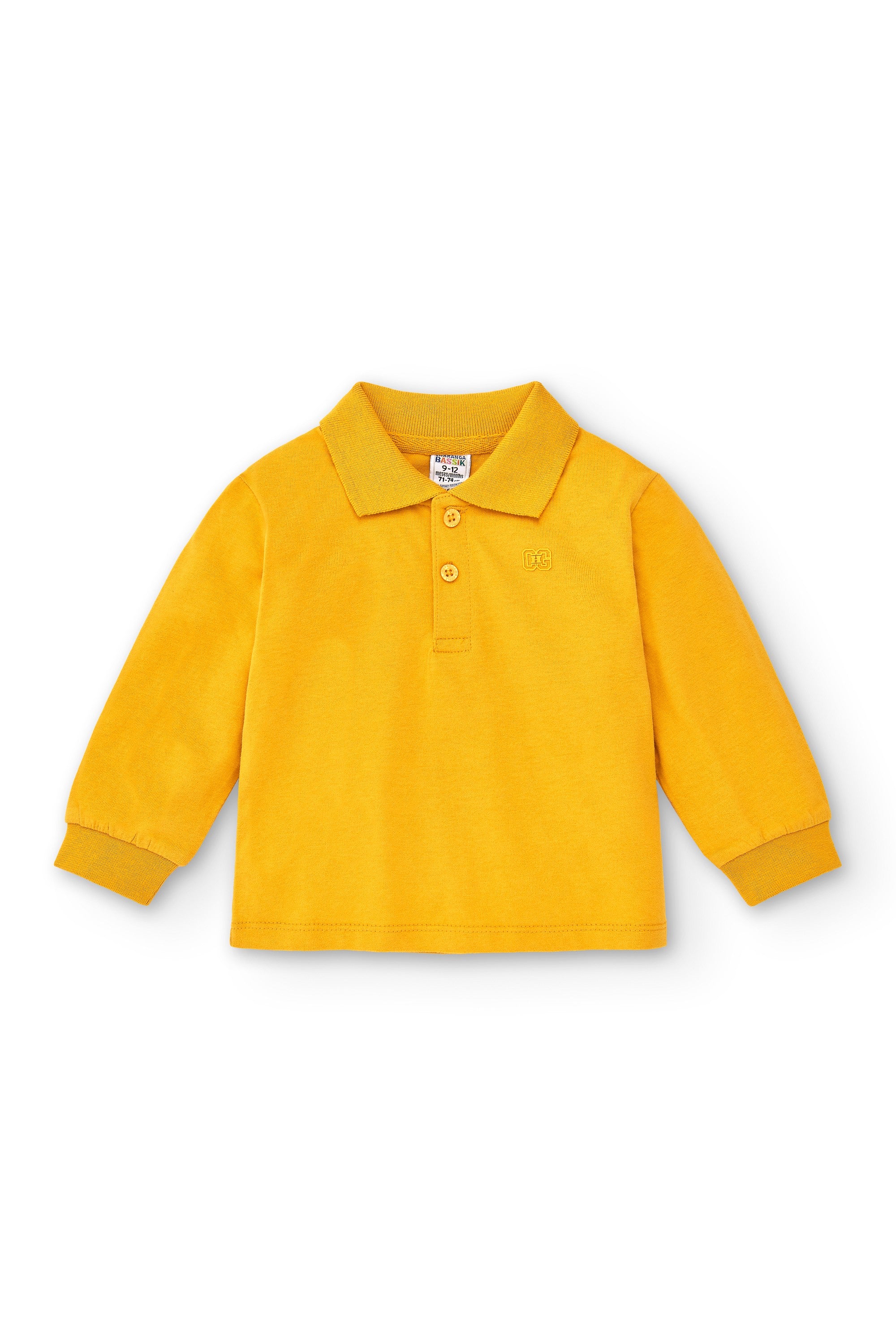 Polo de bebé mostaza básico manga larga Charanga