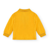 Basic long sleeve mustard baby polo shirt